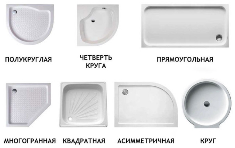 Душевые поддоны: виды, материалы и особенности